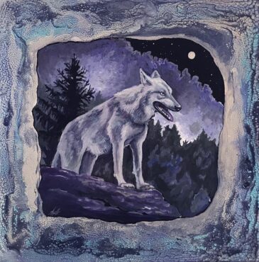 Wolf Moon Painting