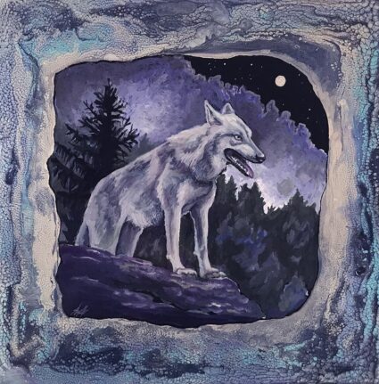 Wolf Moon Painting