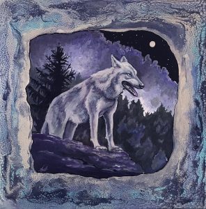 Wolf Moon painting