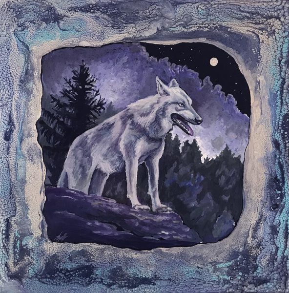 Wolf Moon painting