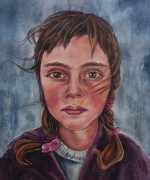 Refugee Girl Watercolor on paper