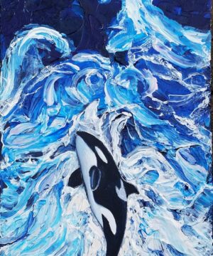 Orca painting on Canvas