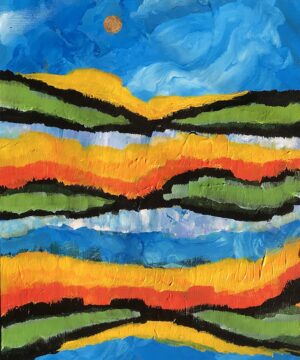 Carnival Hills Acrylic Painting