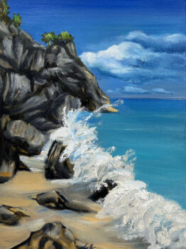 Mayan Waves Oil Painting
