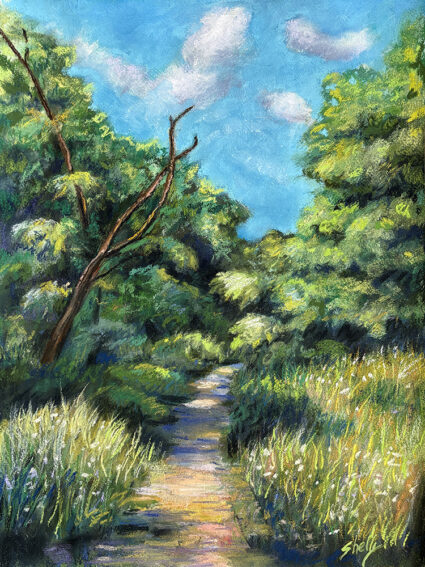 Path to Somewhere, Pastel painting